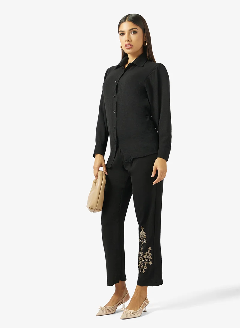 hayas closet  Embroidered Shirt & Pant Co-ord for Women | Best Price UAE